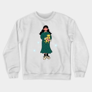 Girl holding Dog Crewneck Sweatshirt